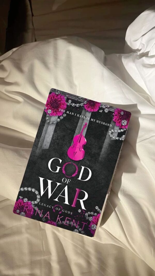 Book cover of "God of War" by Rina Kent, featuring a dark, moody design with bold typography. The novel is part of the Legacy of Gods series and centers on a twisted enemies-to-lovers romance between Ava Nash and Eli King.