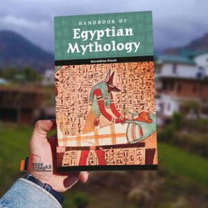 Handbook of Egyptian Mythology book cover – comprehensive reference by Geraldine Pinch exploring ancient Egyptian gods, myths, and cultural beliefs from 3200 BCE to 400 CE