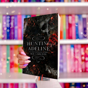 Hunting Adeline book cover – dark romance thriller by H.D. Carlton featuring a hunted heroine, psychological warfare, and a dangerous game of survival and obsession