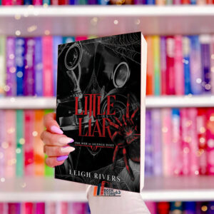 Little Liar book cover – dark taboo romance by Leigh Rivers featuring a tormented antihero, an obsessive love for his adoptive sister, and a dangerous battle against enemies and inner demons